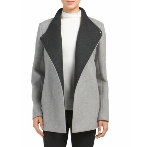 Theory | Naomo Hi-Neck Wool-Cashmere Jacket - Picture 4 of 12